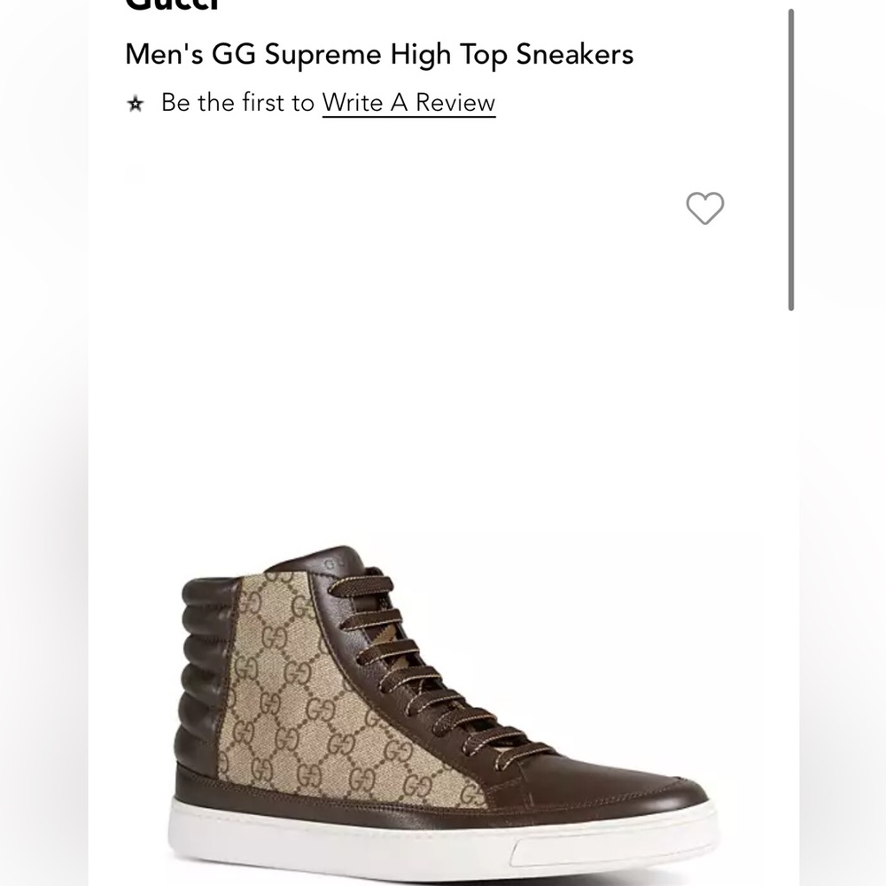 Men’s Gucci high top sneakers 10 1/2